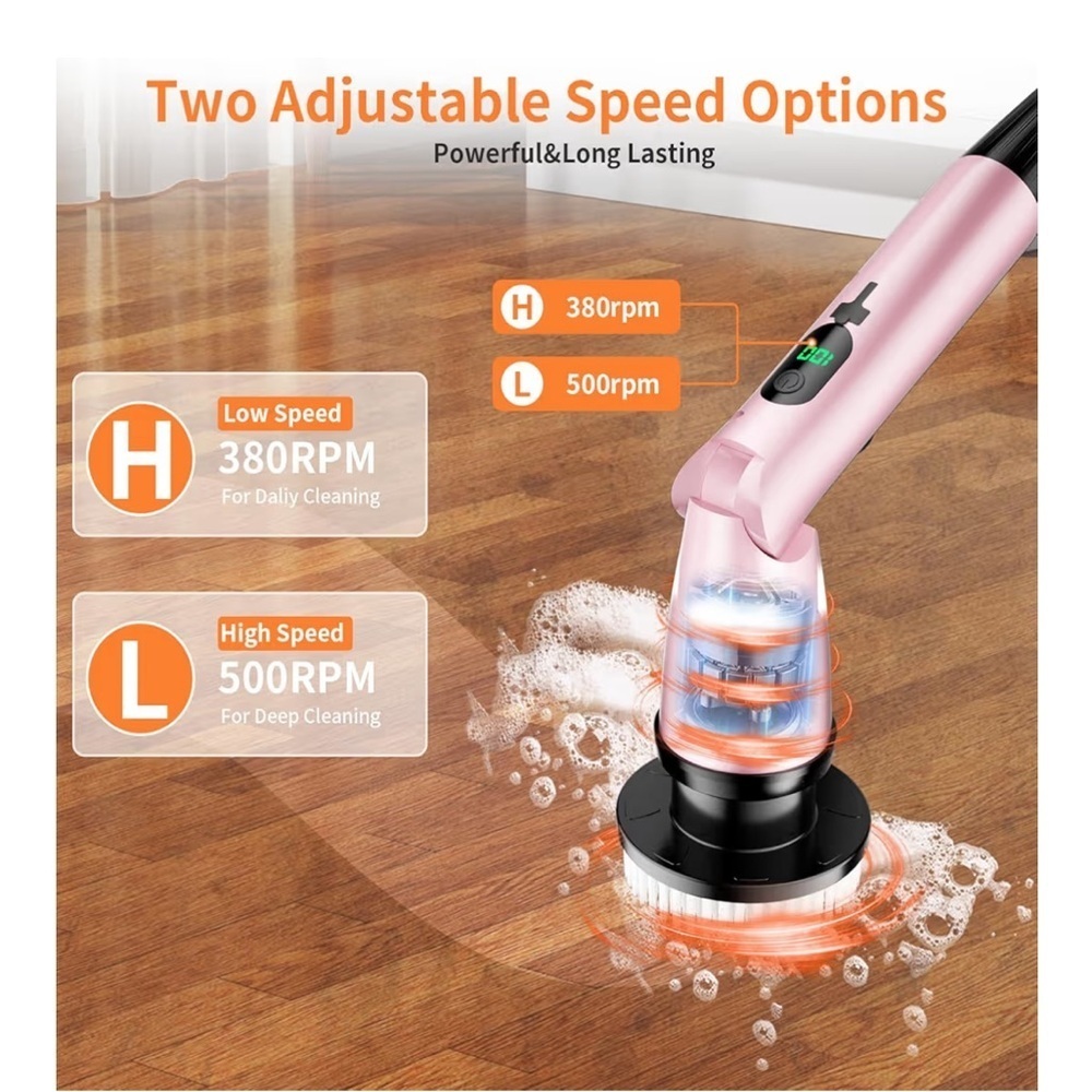 MAILLUCK 11 in 1 Electric Spin Scrubber Cordless Cleaning Brush - Picture 5 of 7